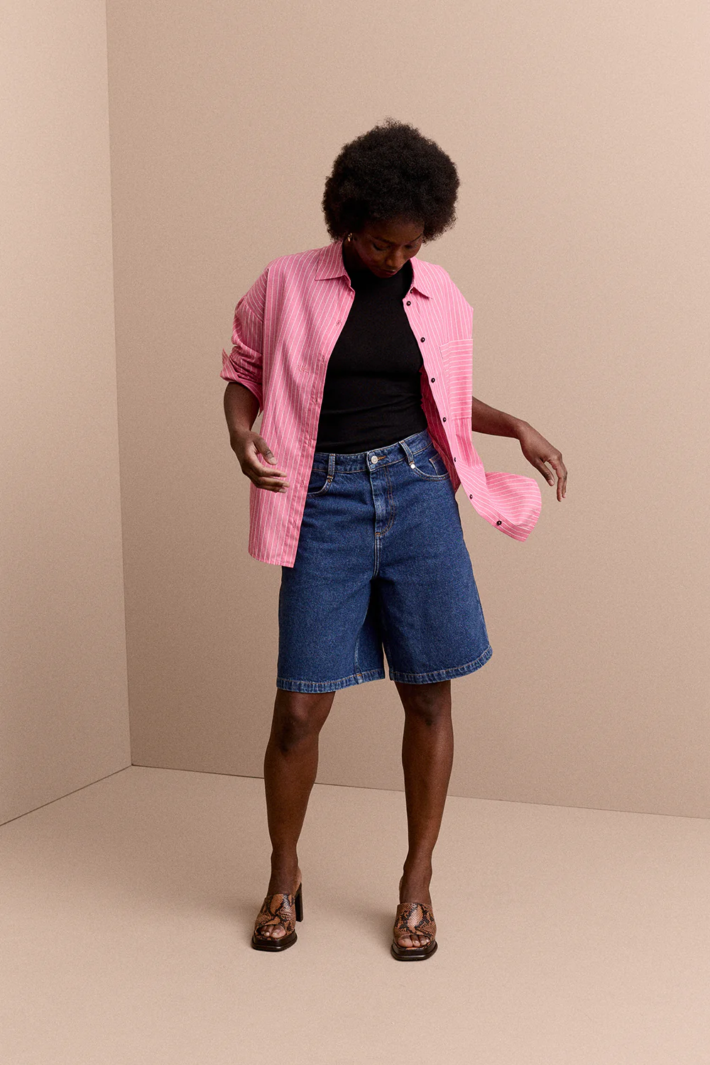 CHEMISE OMER RAYURES ROSES - Image 3