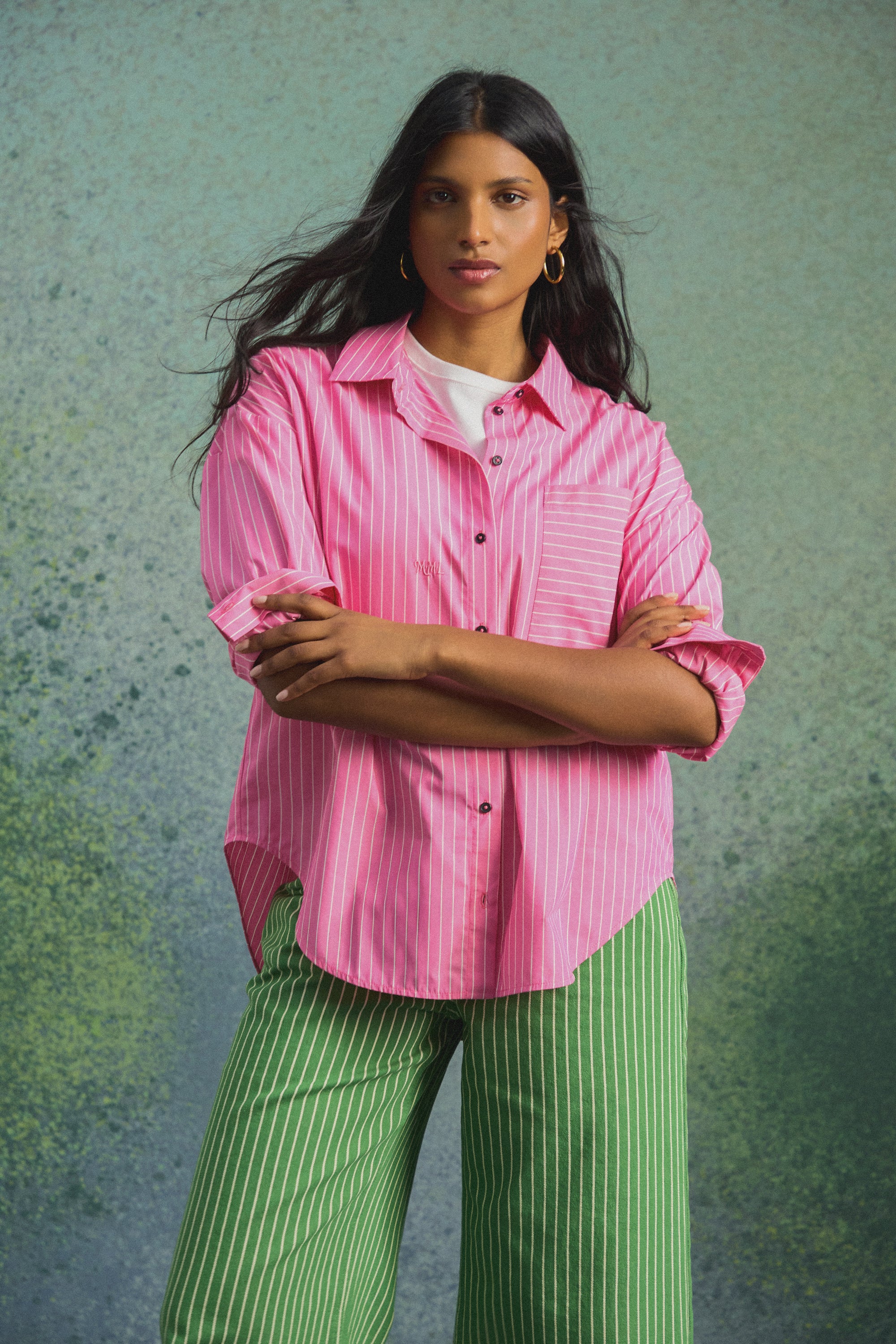 CHEMISE OMER RAYURES ROSES - Image 4