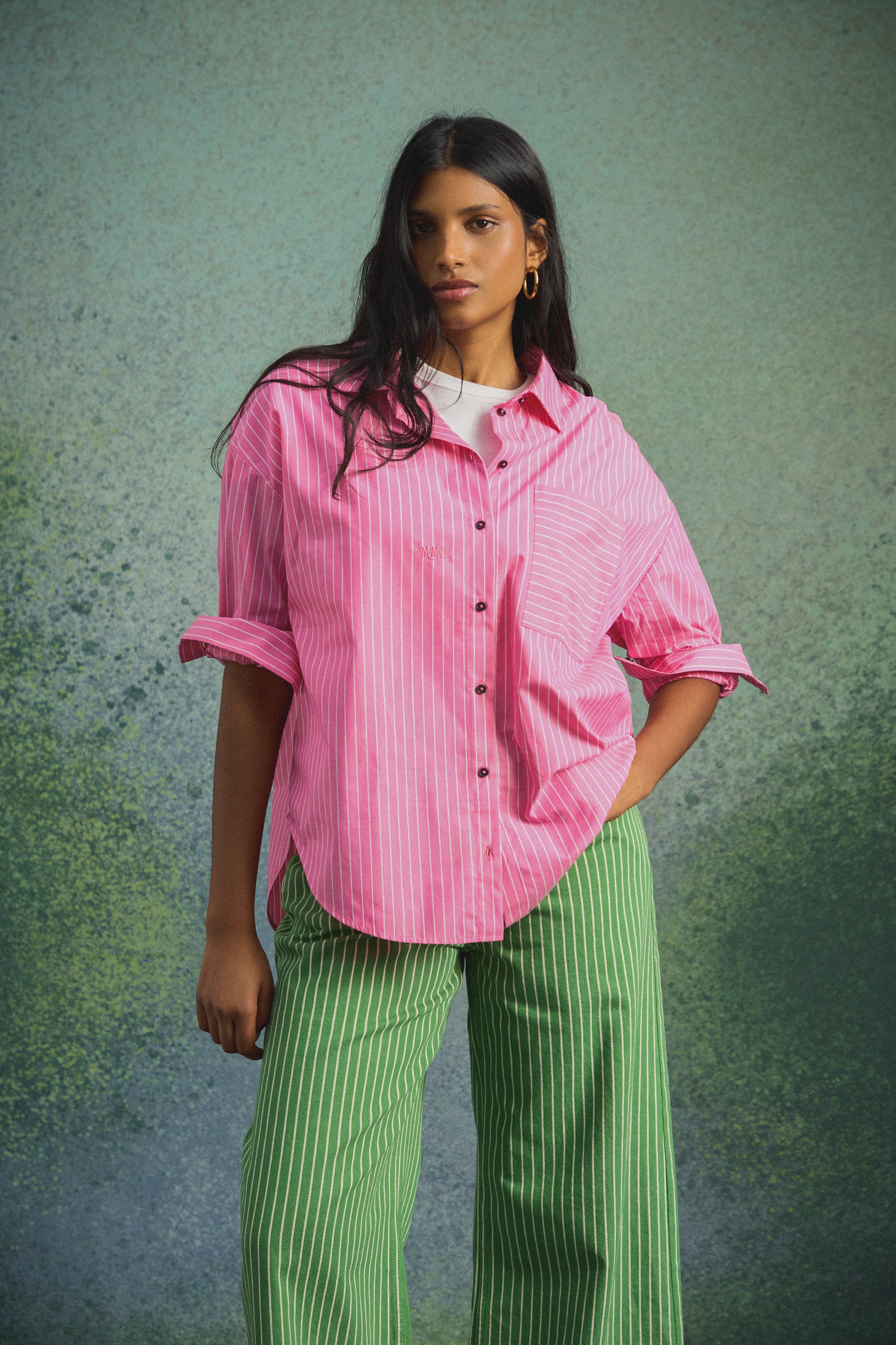 CHEMISE OMER RAYURES ROSES - Image 5