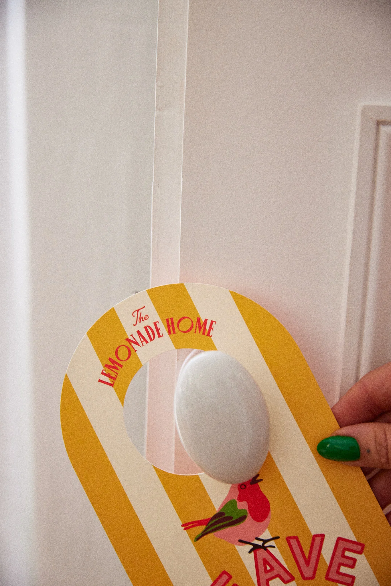 DOOR SIGN YELLOW & PURPLE - Image 3