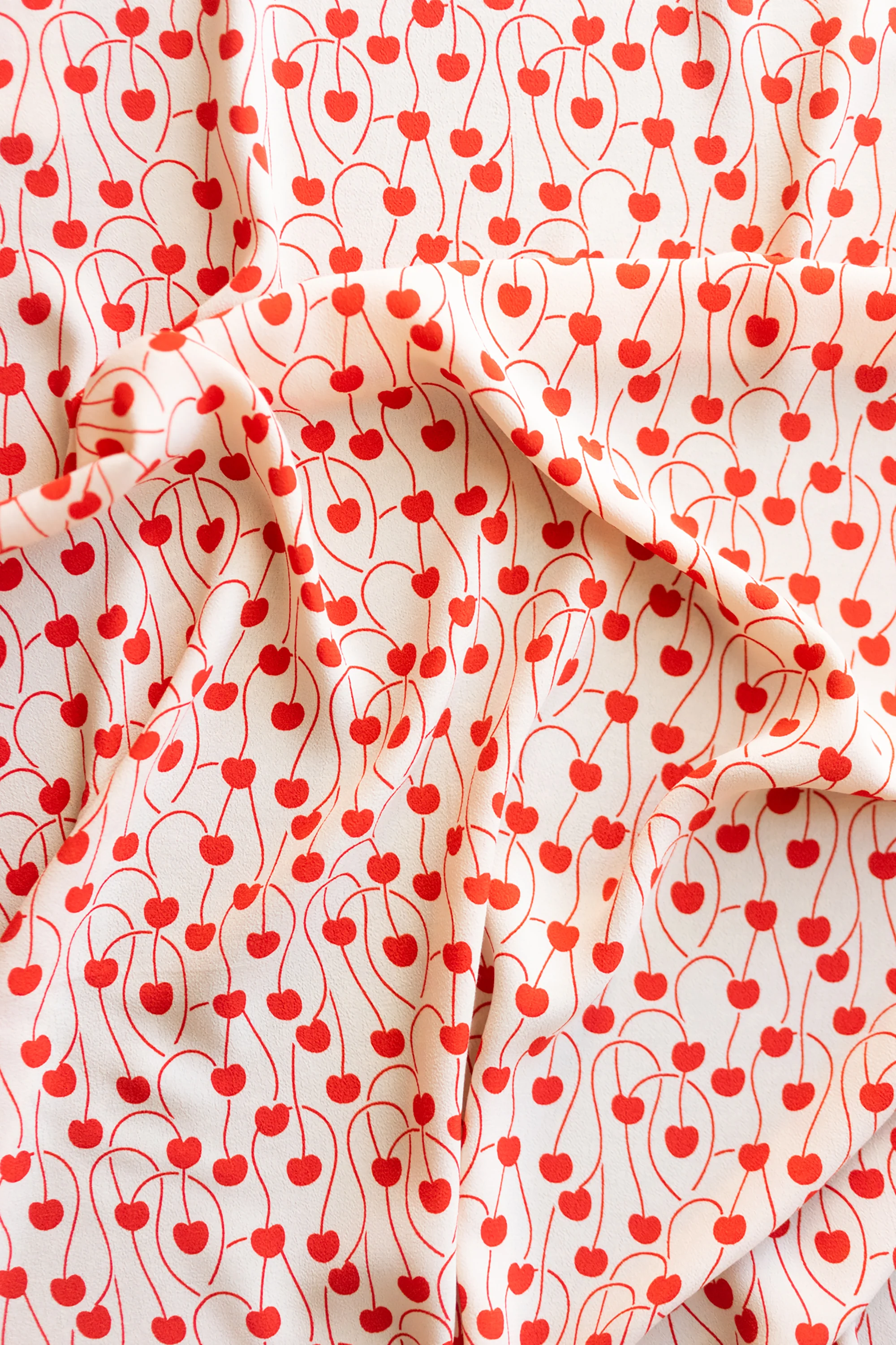 TISSU ECRU CERISES - Image 3