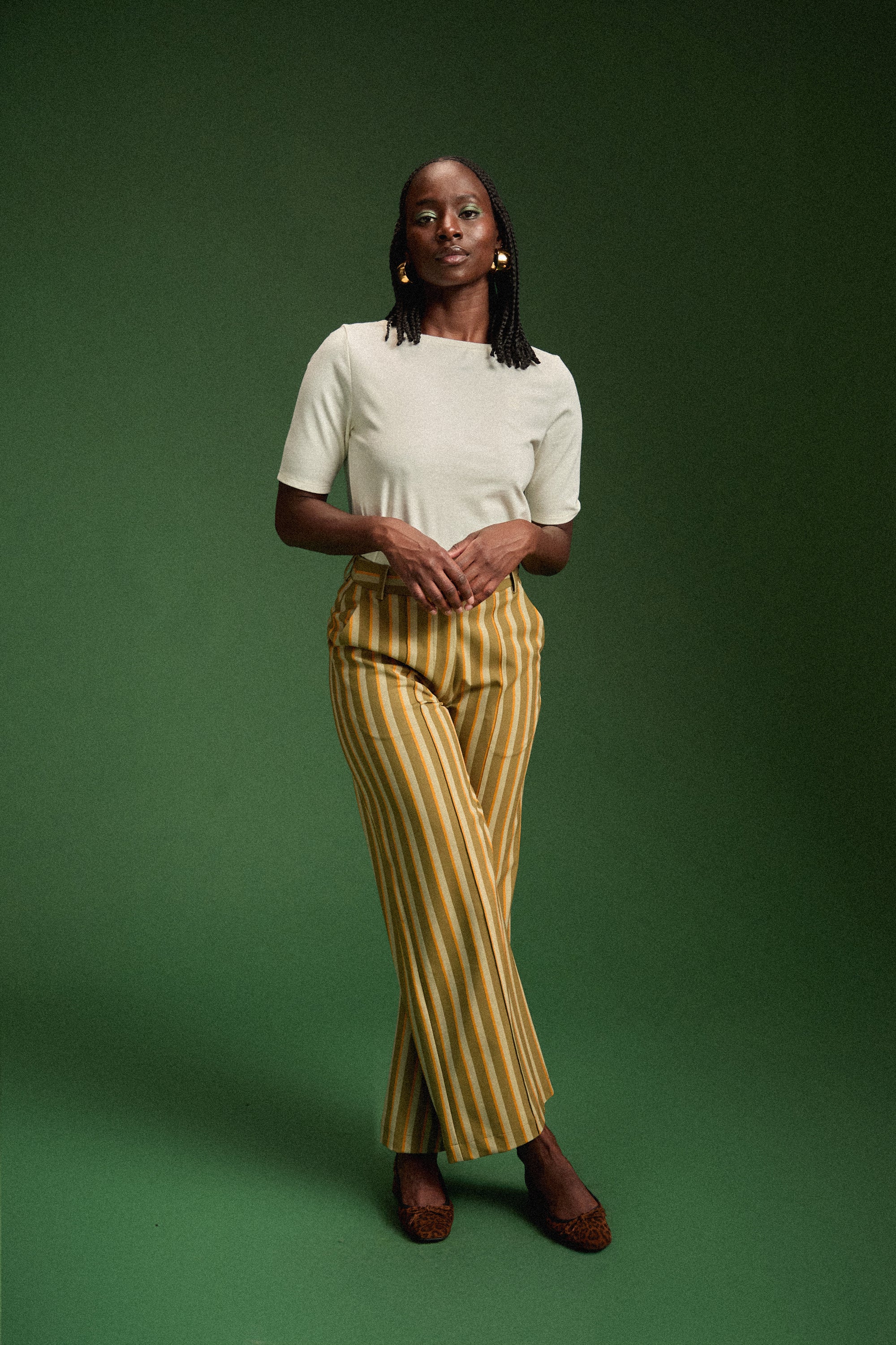 PANTALON KARL RAYURES VERTES - Image 3