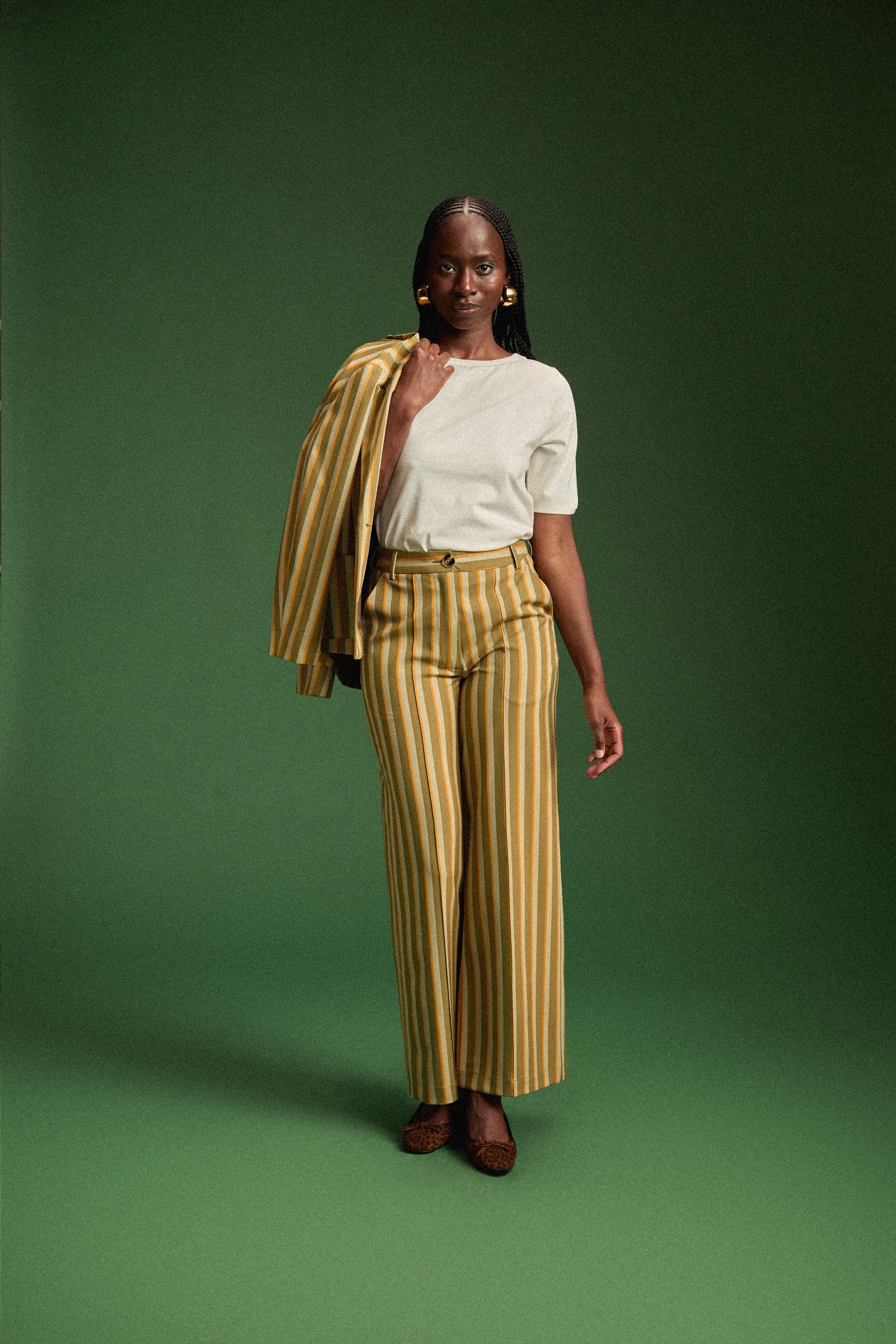 PANTALON KARL RAYURES VERTES - Image 4