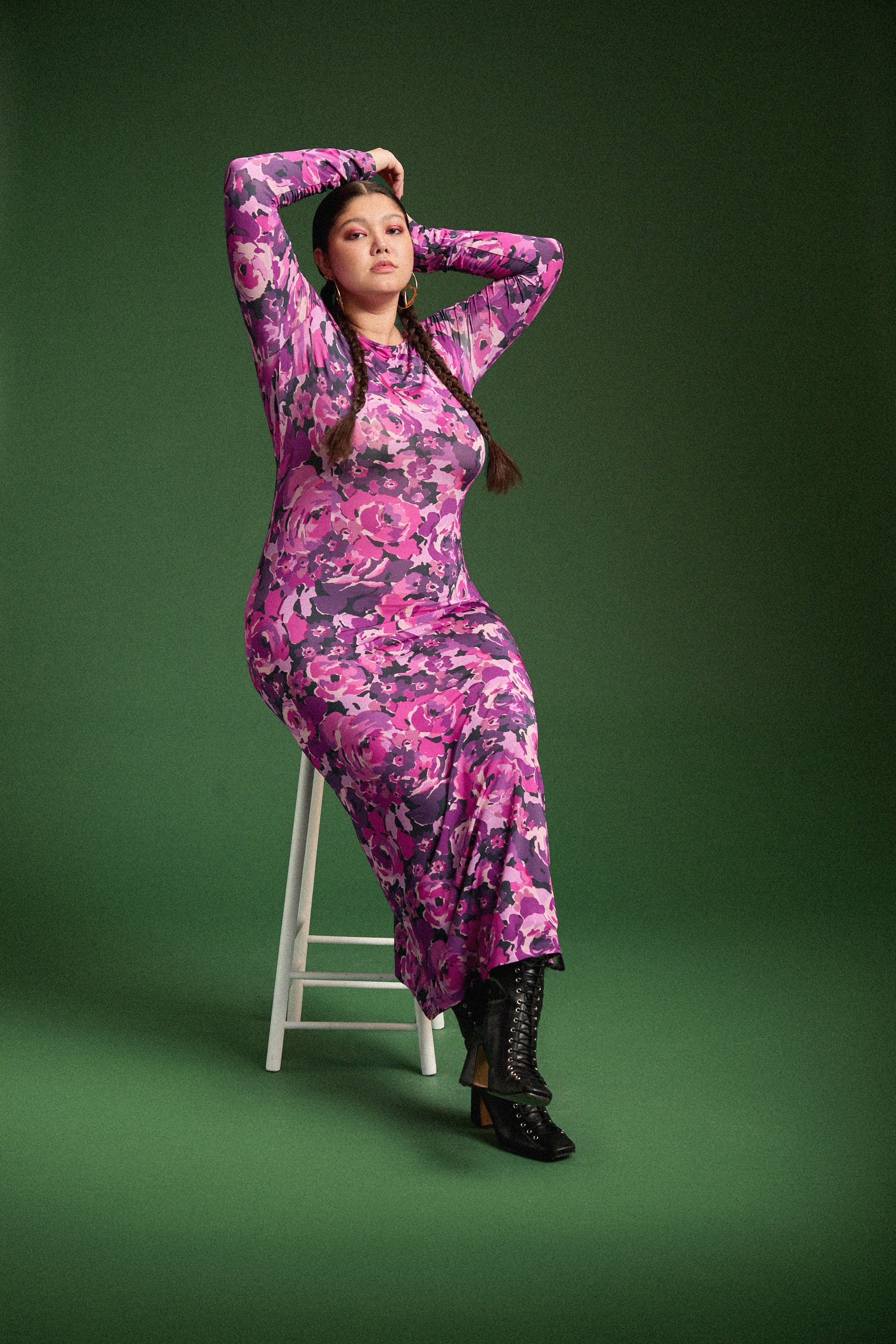 ROBE MADISON PURPLE FLOWERS - Image 5