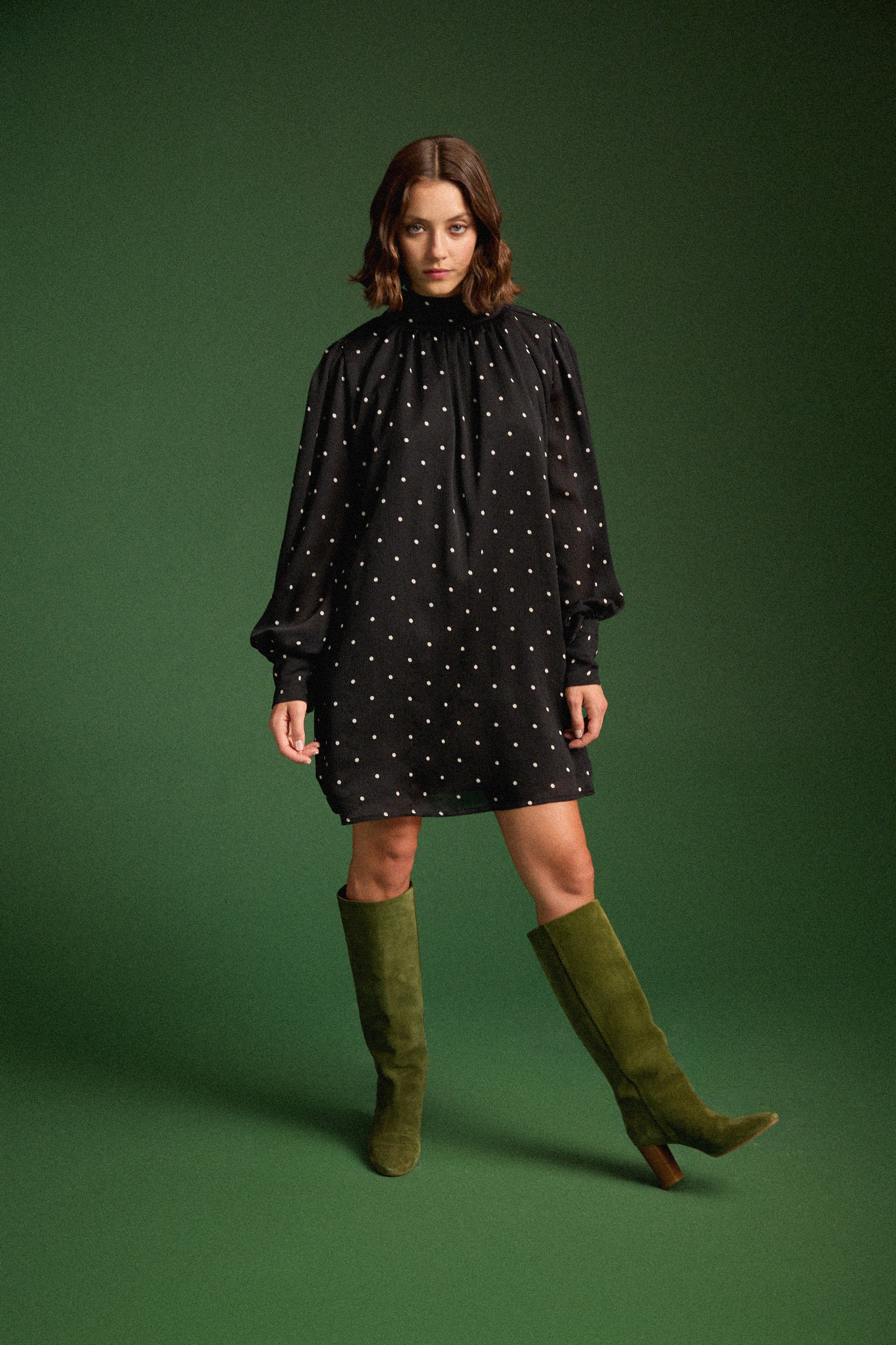 ROBE ROMINA BLACK POLKA - Image 6