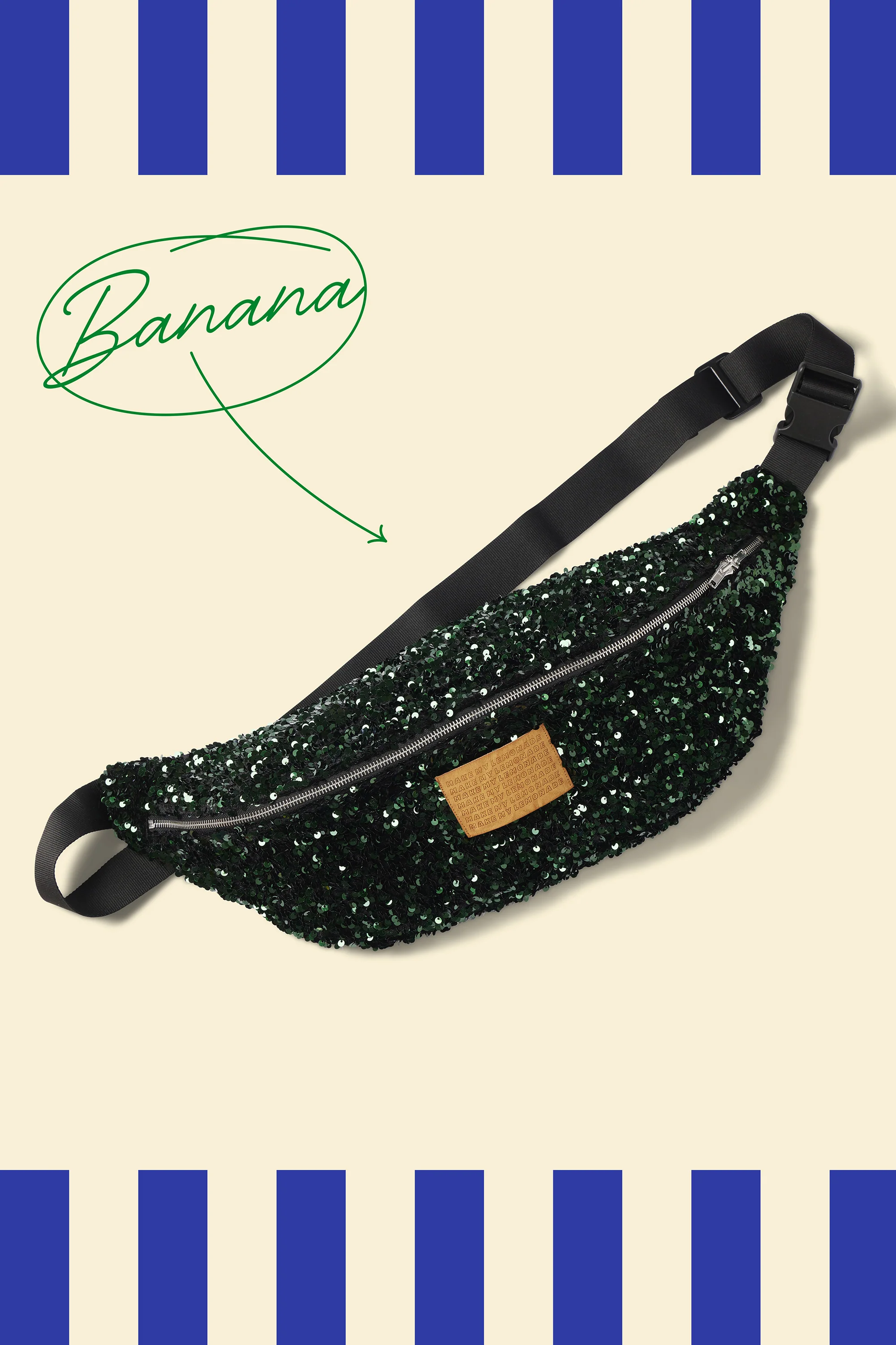SAC BANANA SEQUINS VERTS - Image 4