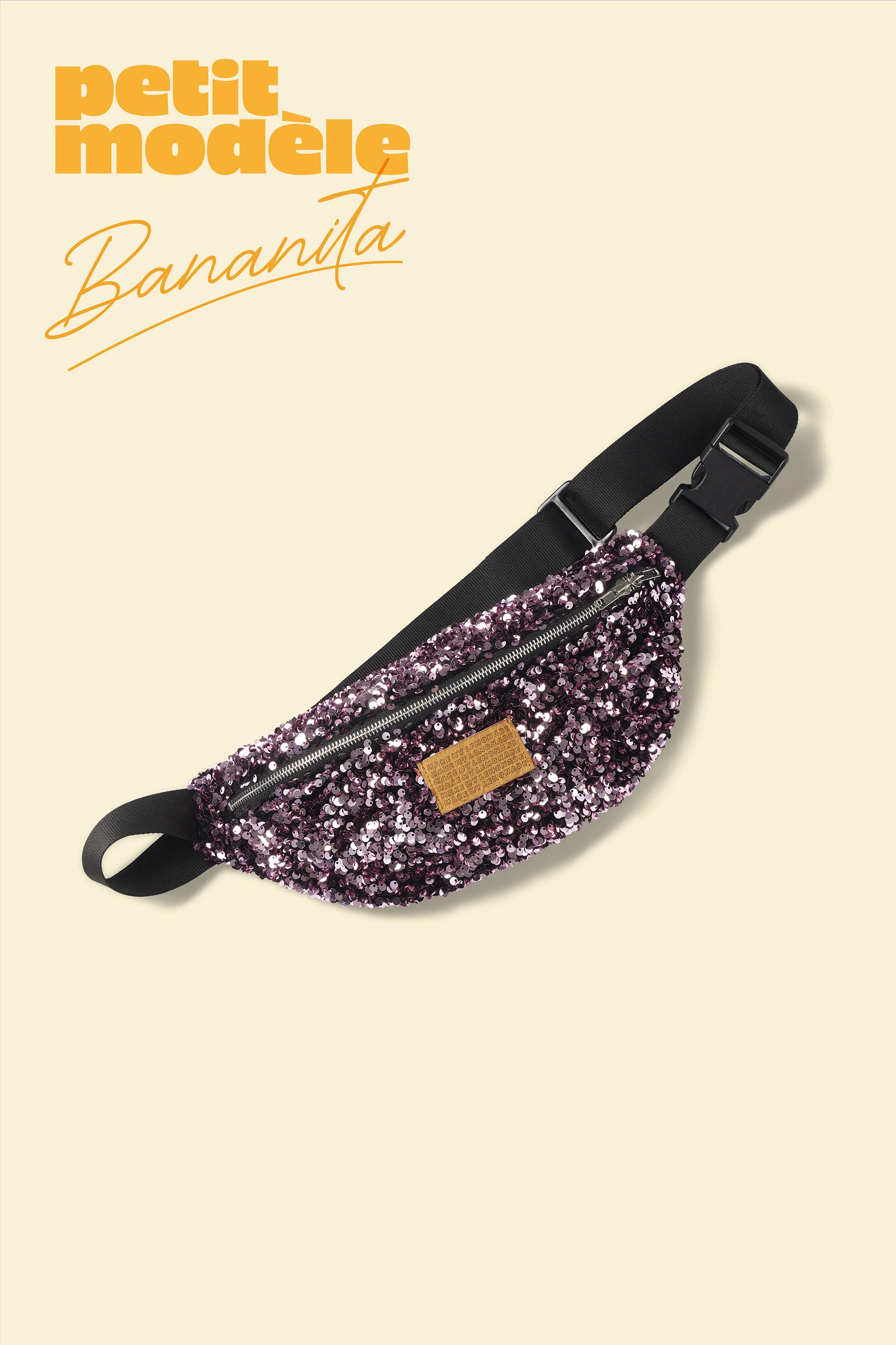 SAC BANANITA SEQUINS ROSES - Image 3